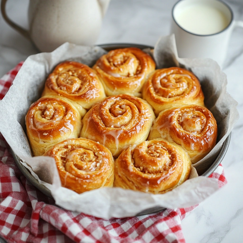 Cardamom Rolls with Almond Glaze