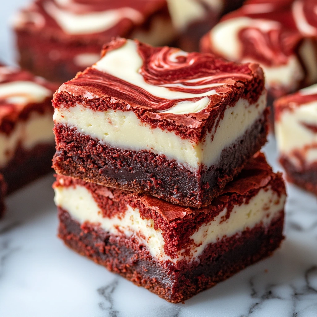 Red Velvet Cheesecake Swirl Brownies