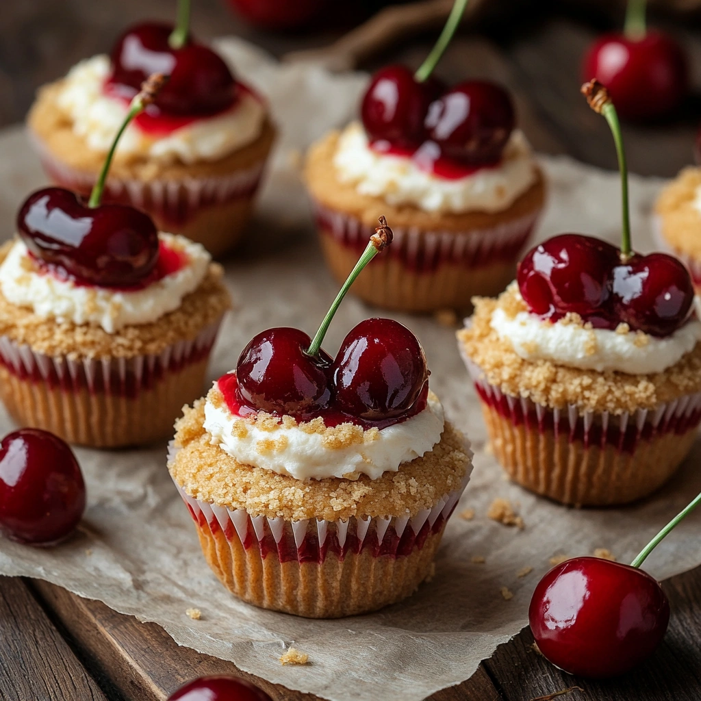 Cherry Cheesecake Cupcakes