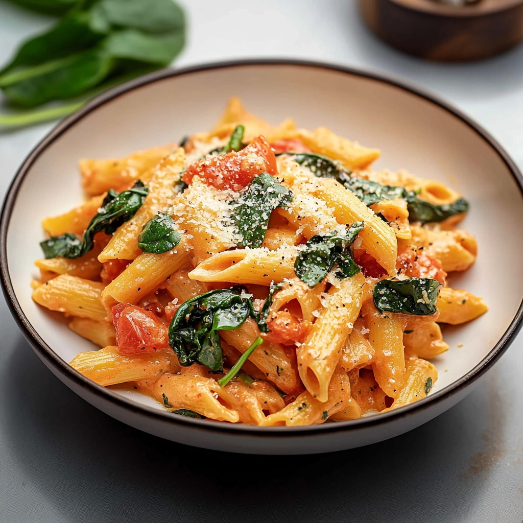 One-Pot Creamy Tomato and Spinach Pasta: A Quick, Flavor-Packed Dinner Recipe