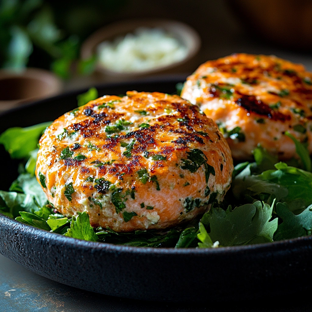Mediterranean Salmon Burgers with Feta