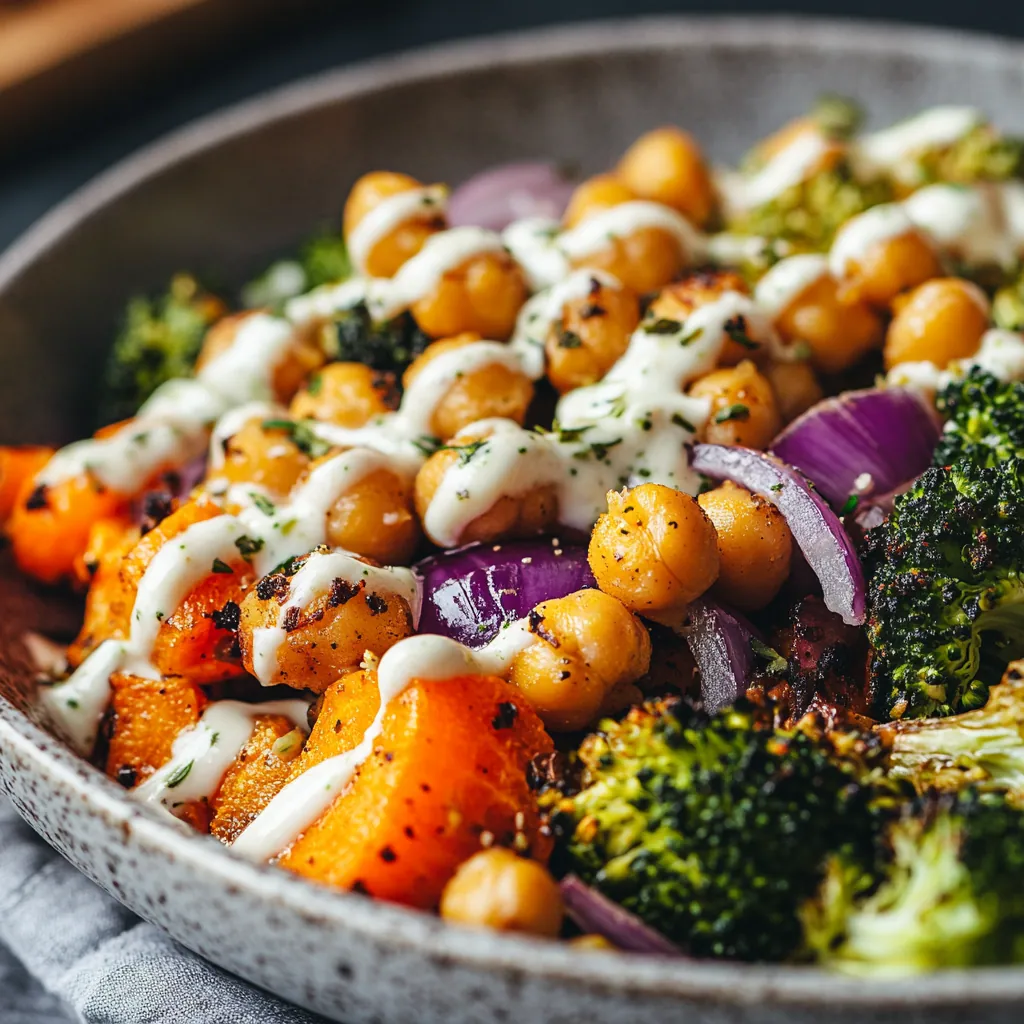 Roasted Veggie Tahini Bowls