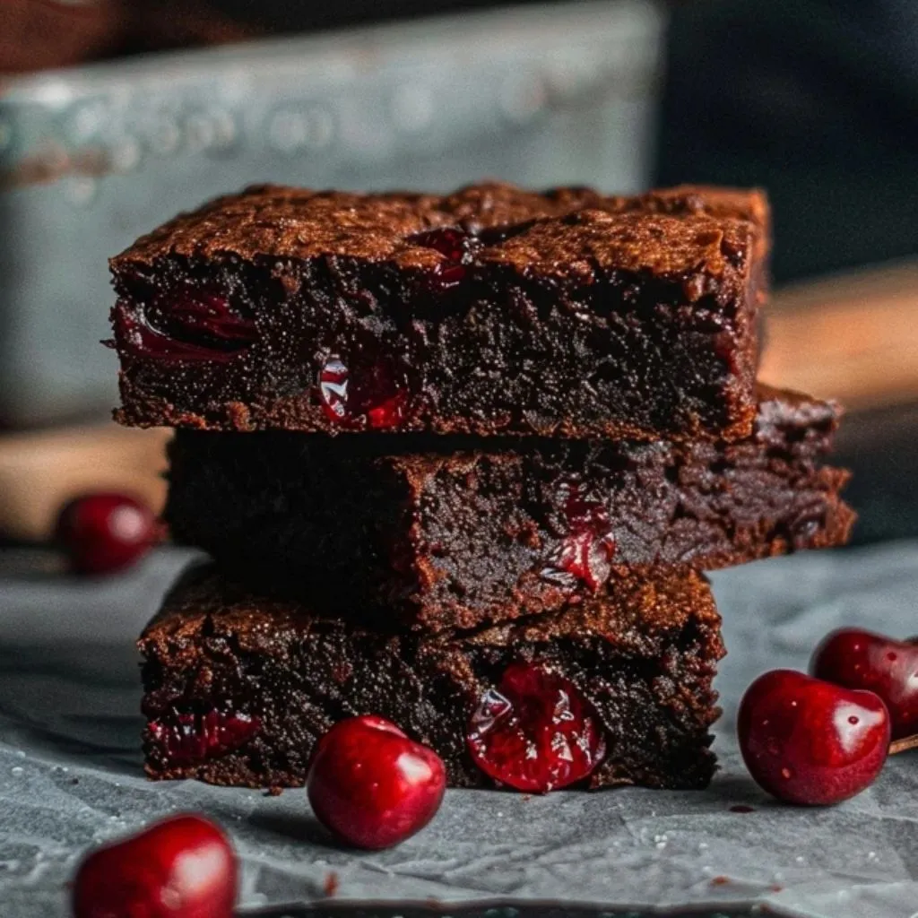 Cherry and Dark Chocolate Traybake – Easy, Fudgy, and Irresistible