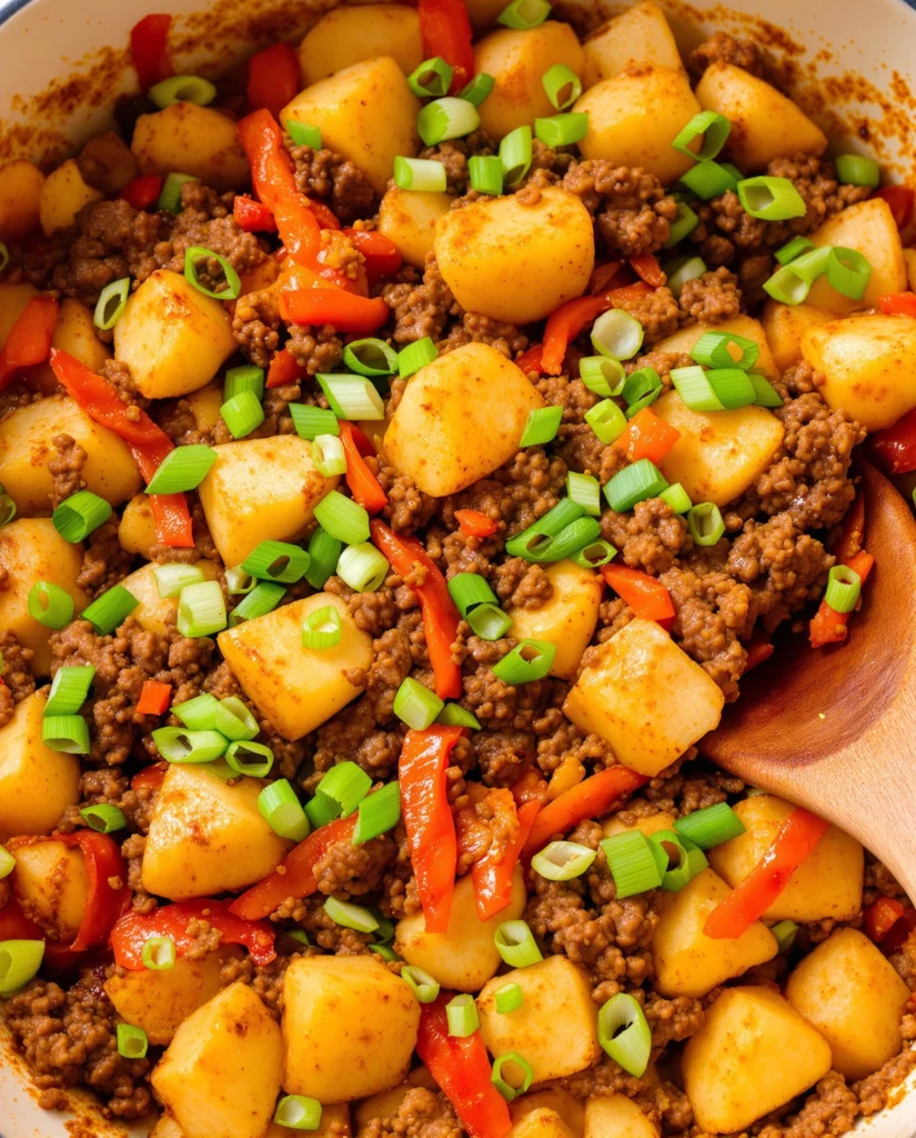 Ground Beef and Potatoes Skillet
