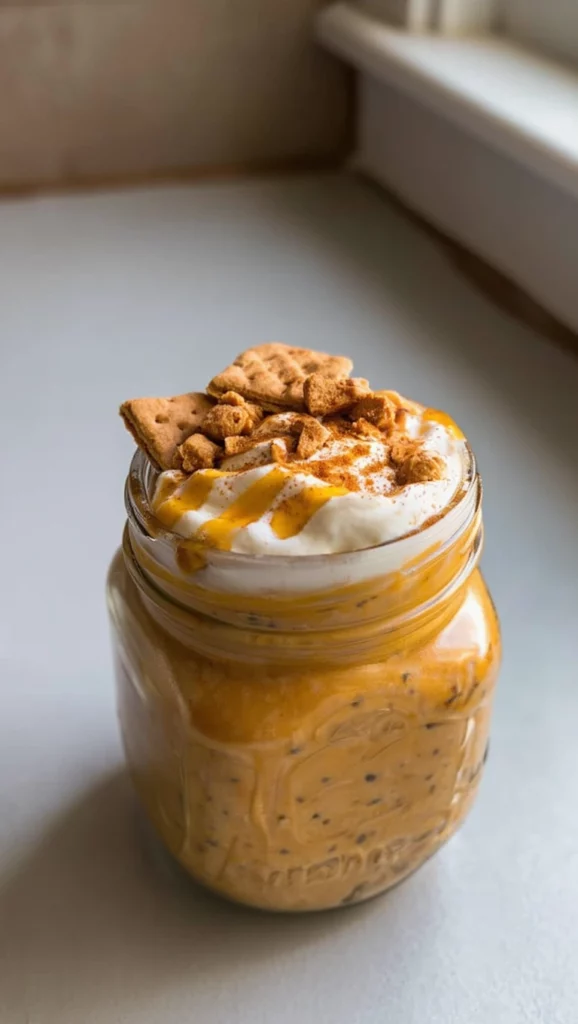 pumpkin cheesecake overnight oats