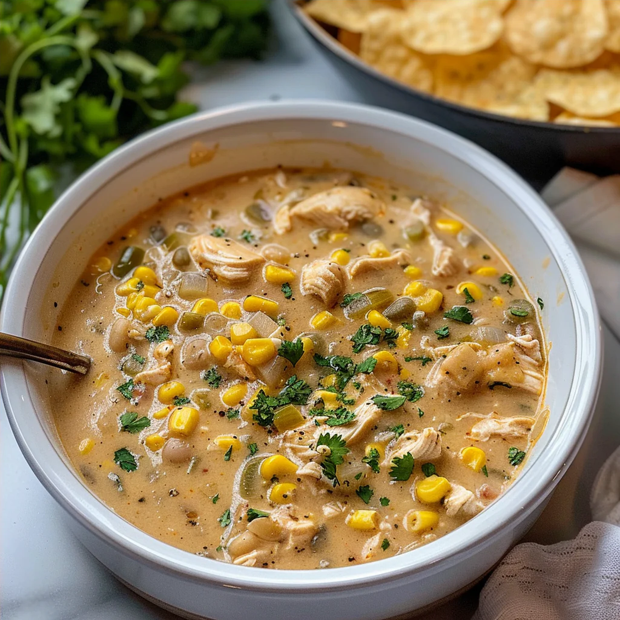 Quick White Chicken Chili Recipe Ready in 30 Minutes - Recipe Image