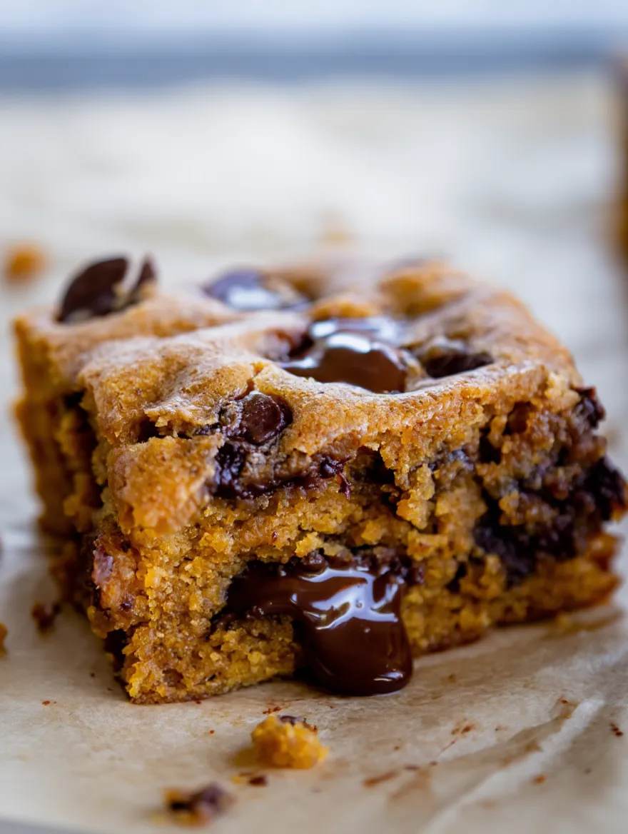 pumpkin bars with chocolate chips