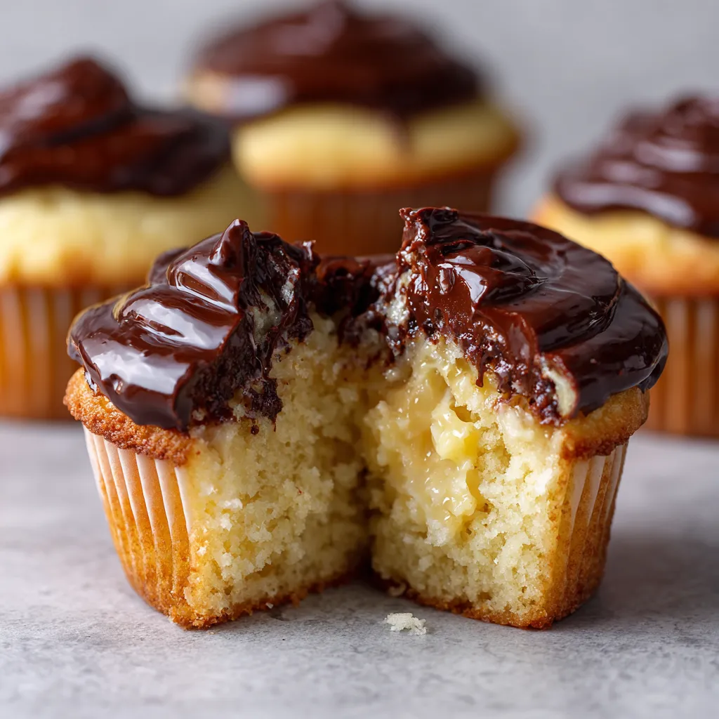 boston cream cupcakes