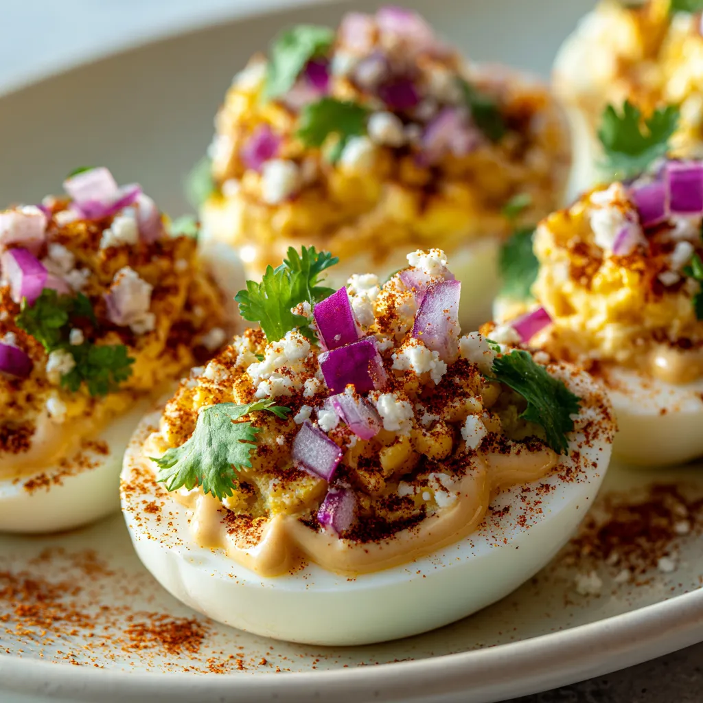 elote deviled eggs