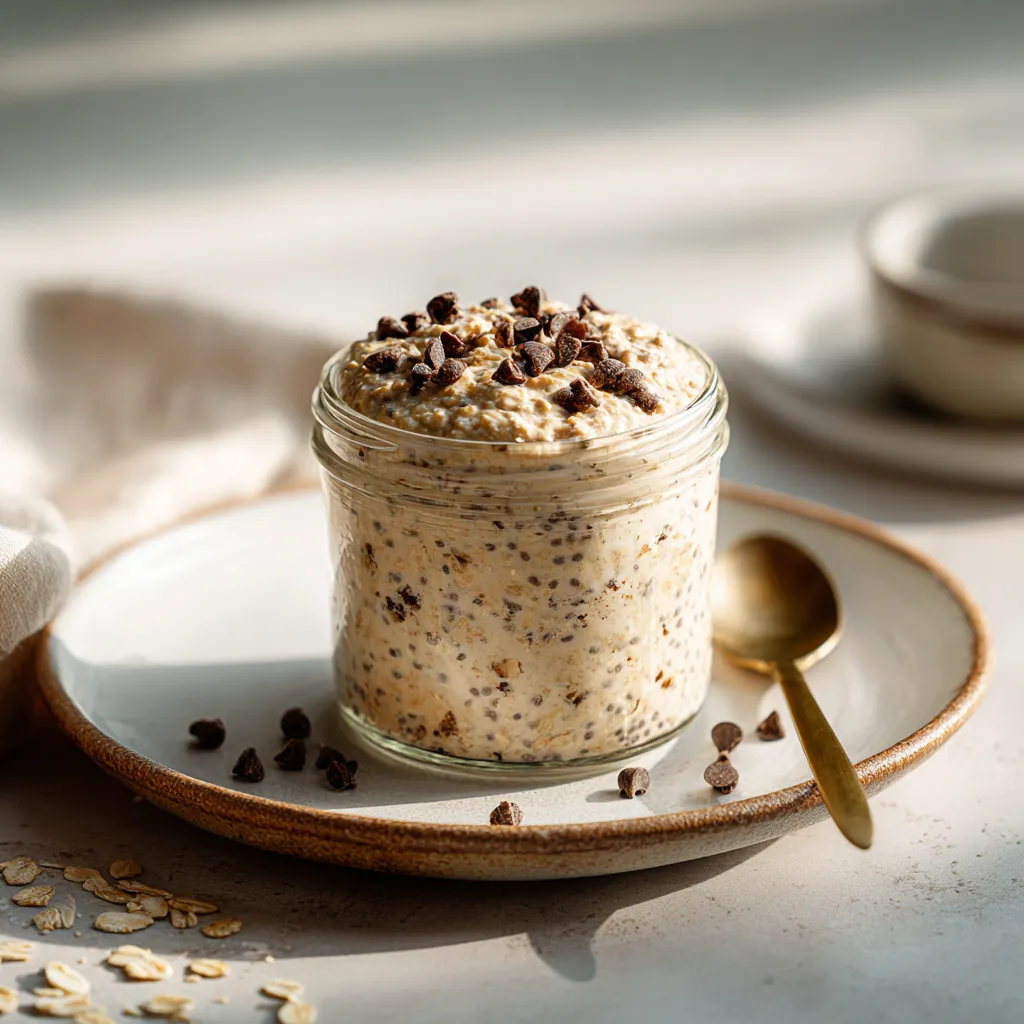 5-Minute Irresistible Cookie Dough Overnight Oats – Dessert for Breakfast!