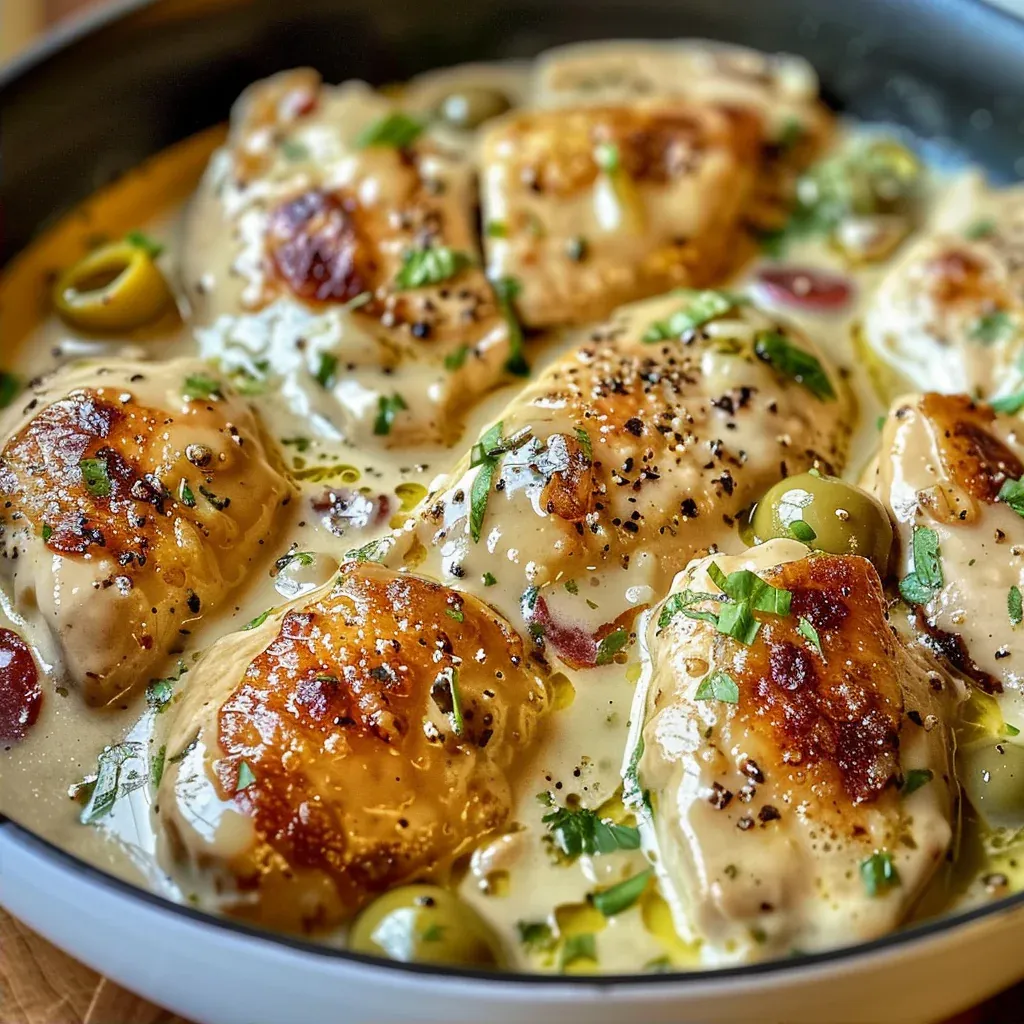 Creamy Pepperoncini Skillet Chicken