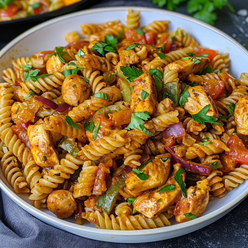 High Protein Chicken Fajita Pasta for Busy Weeknights