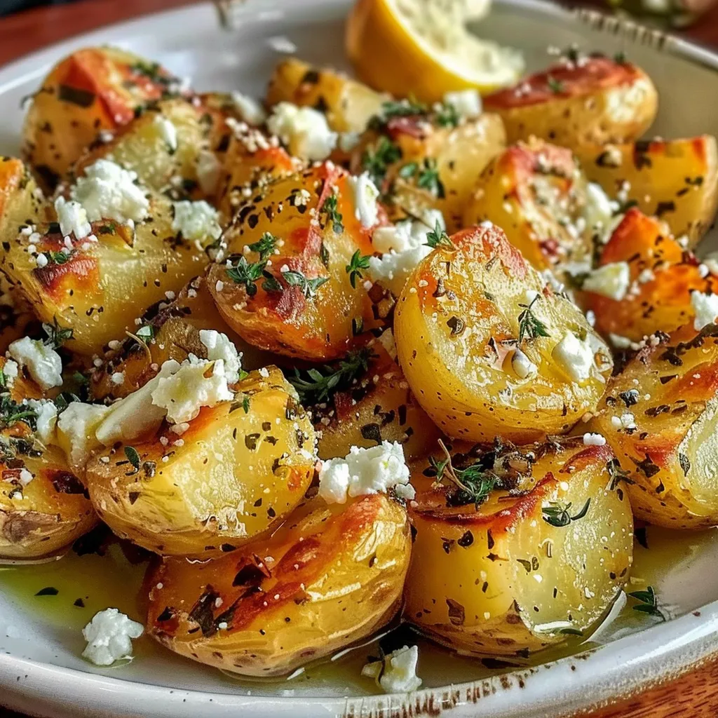 Roasted Potatoes with Feta and Lemon
