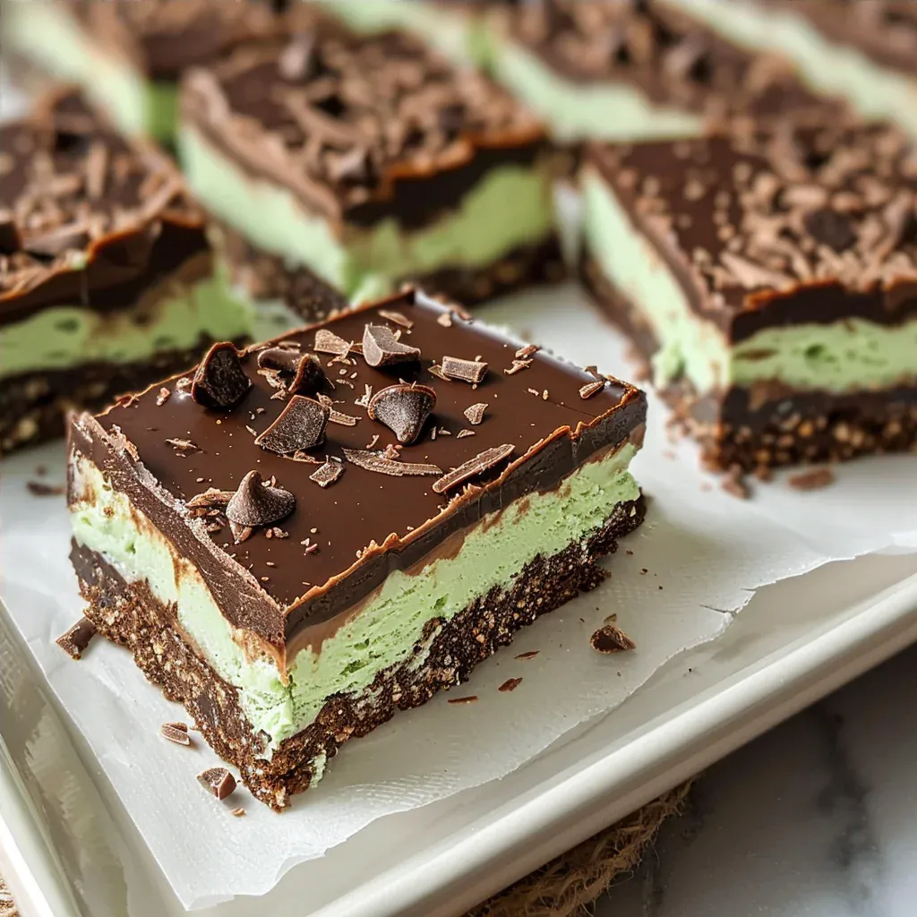 Easy No Bake Mint Chocolate Bars You Need to Try - Recipe Image