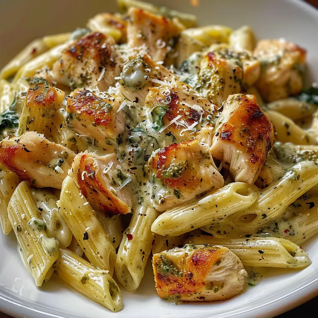 Creamy Pesto Chicken Pasta Recipe Everyone Will Love - Recipe Image