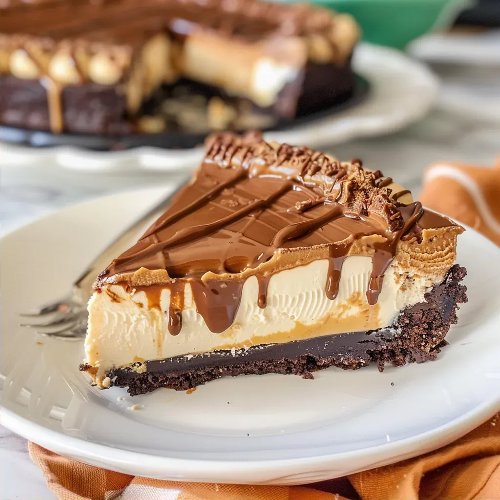 Brownie Bottom Peanut Butter Cheesecake