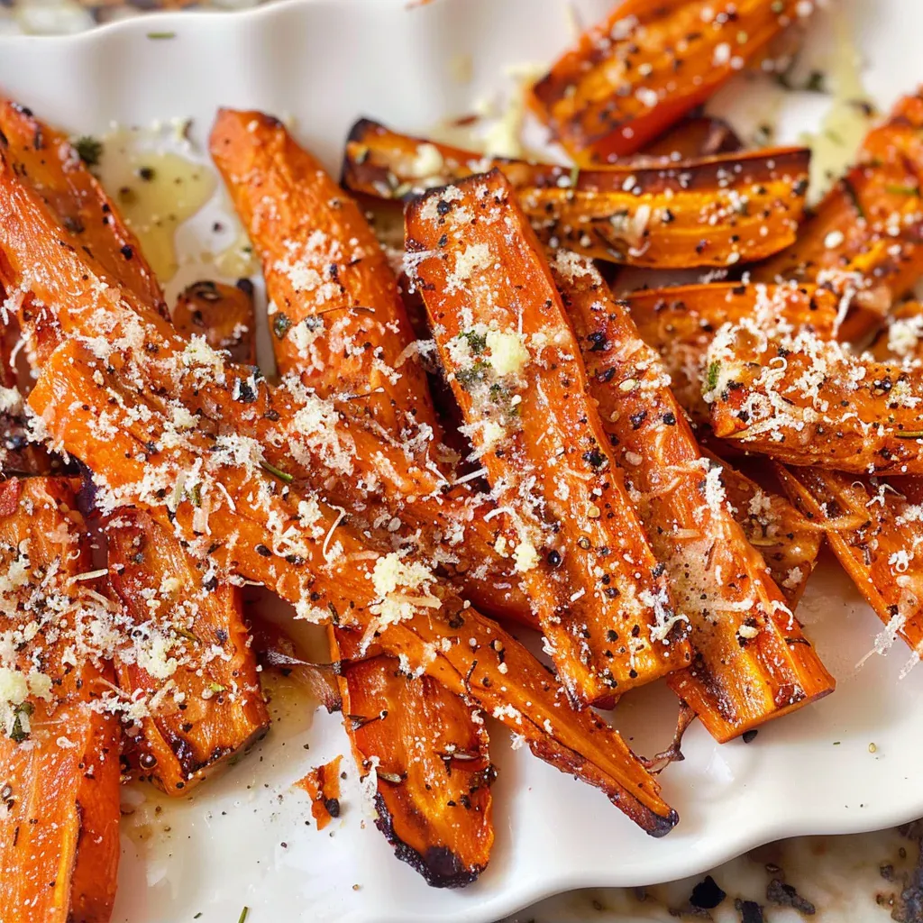Crispy Parmesan Smashed Carrots (Easy Roasted Side) - Recipe Image