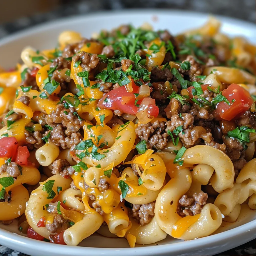 Tender Flavor Packed Cheesy Ground Beef Skillet for Any Day - Recipe Image