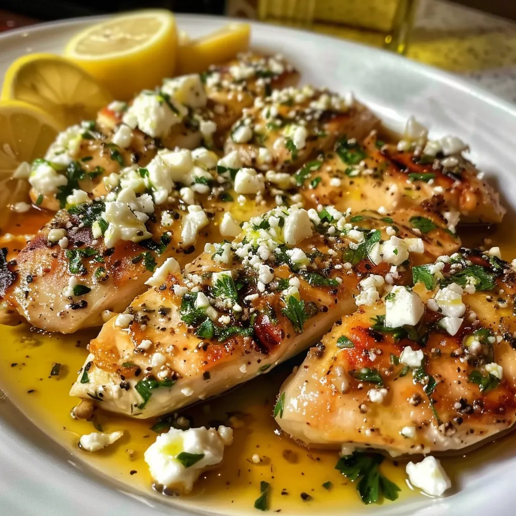 Greek Chicken with Lemon and Feta