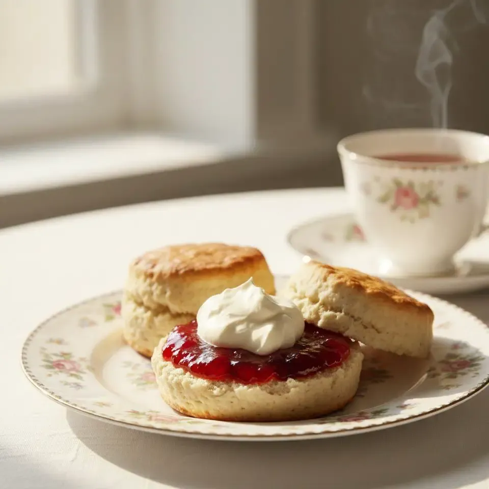 Classic Scones Recipe: Fluffy British Scones with Jam and Clotted Cream