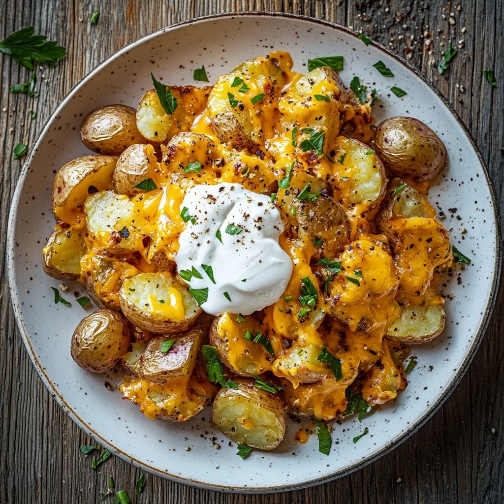 3-ingredient cheesy ranch potatoes with sour cream
