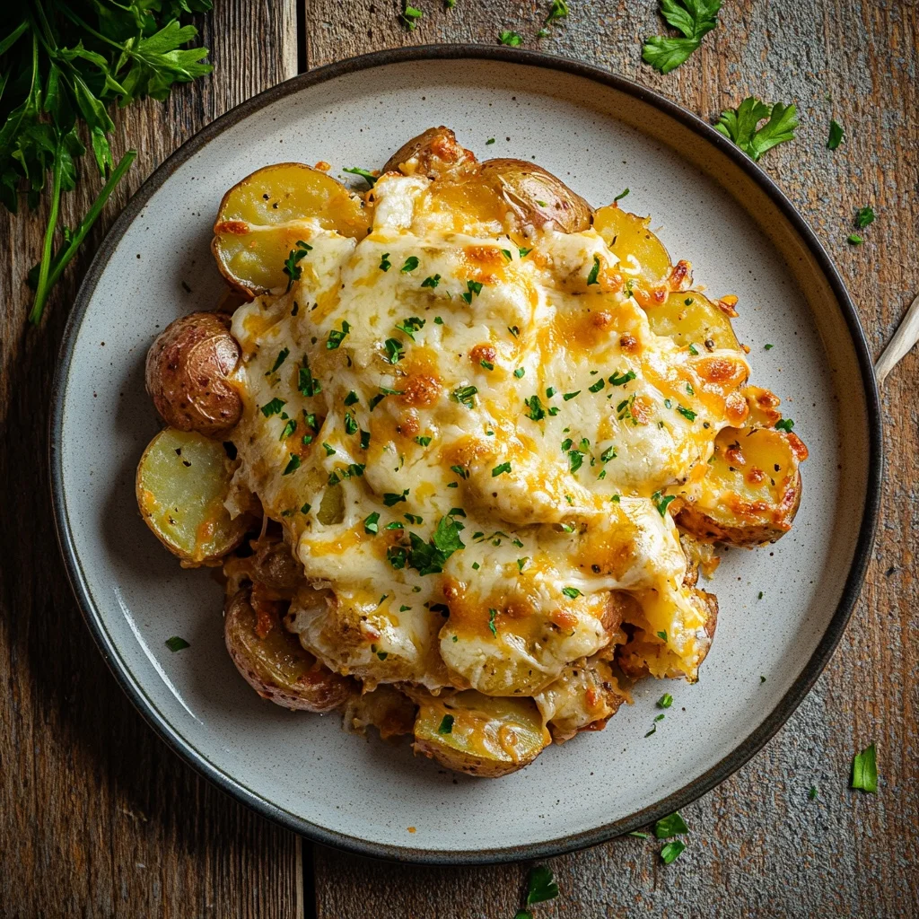 3-ingredient cheesy ranch potatoes