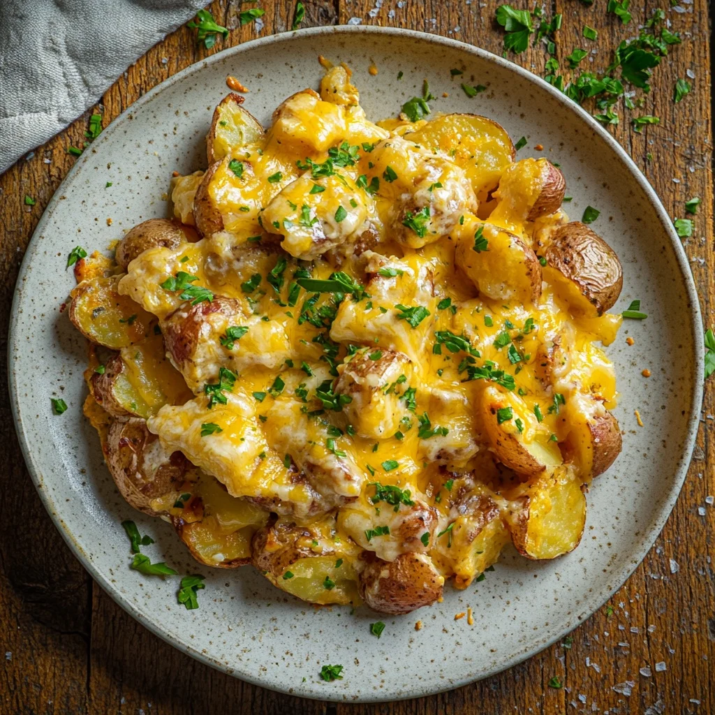 3-ingredient cheesy ranch potatoes serving suggestion