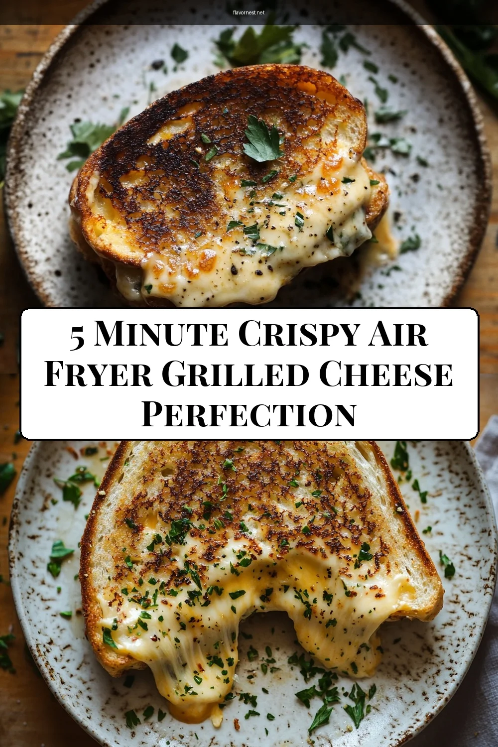 5 minute crispy air fryer grilled cheese perfection pin