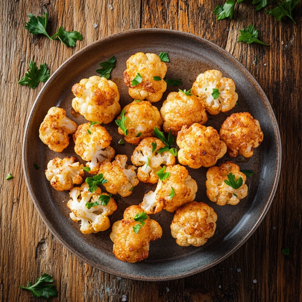 air fryer crispy cauliflower bites