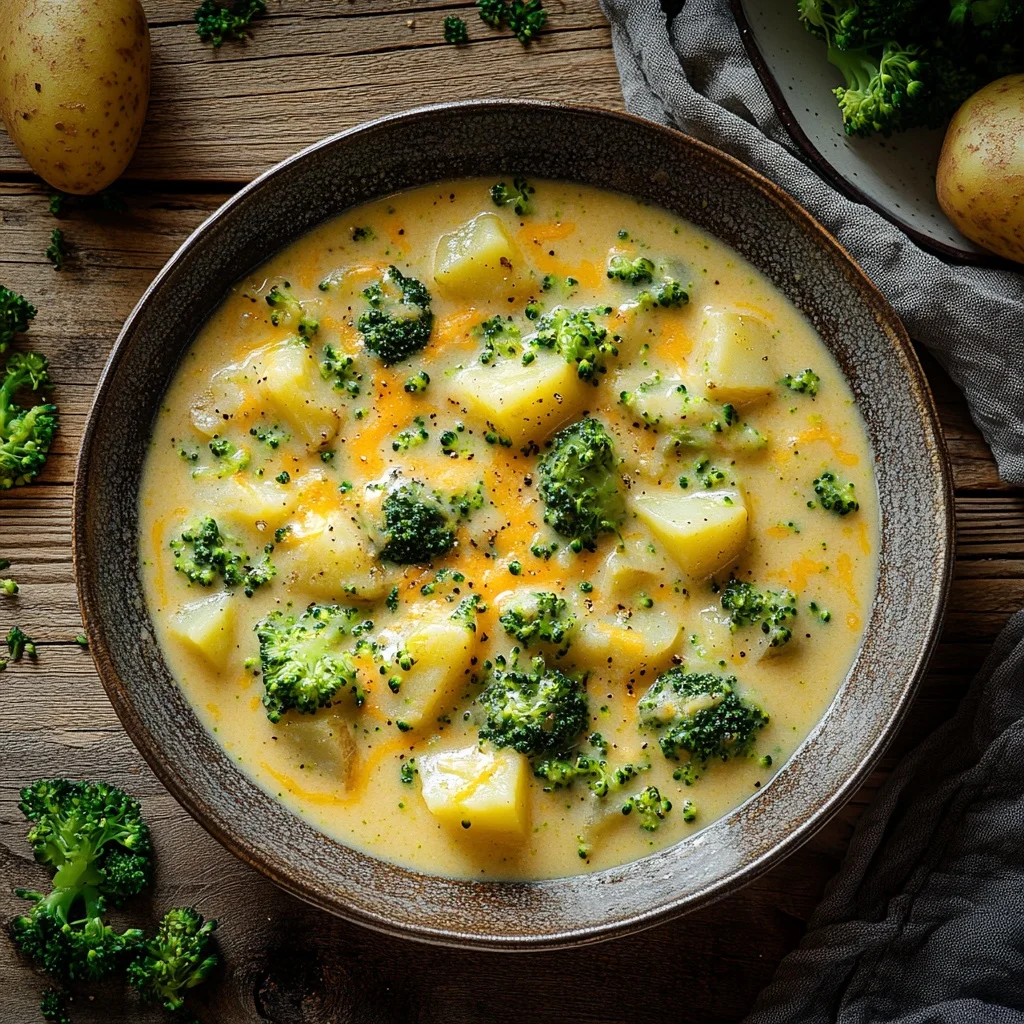 cheesy broccoli potato soup ingredients