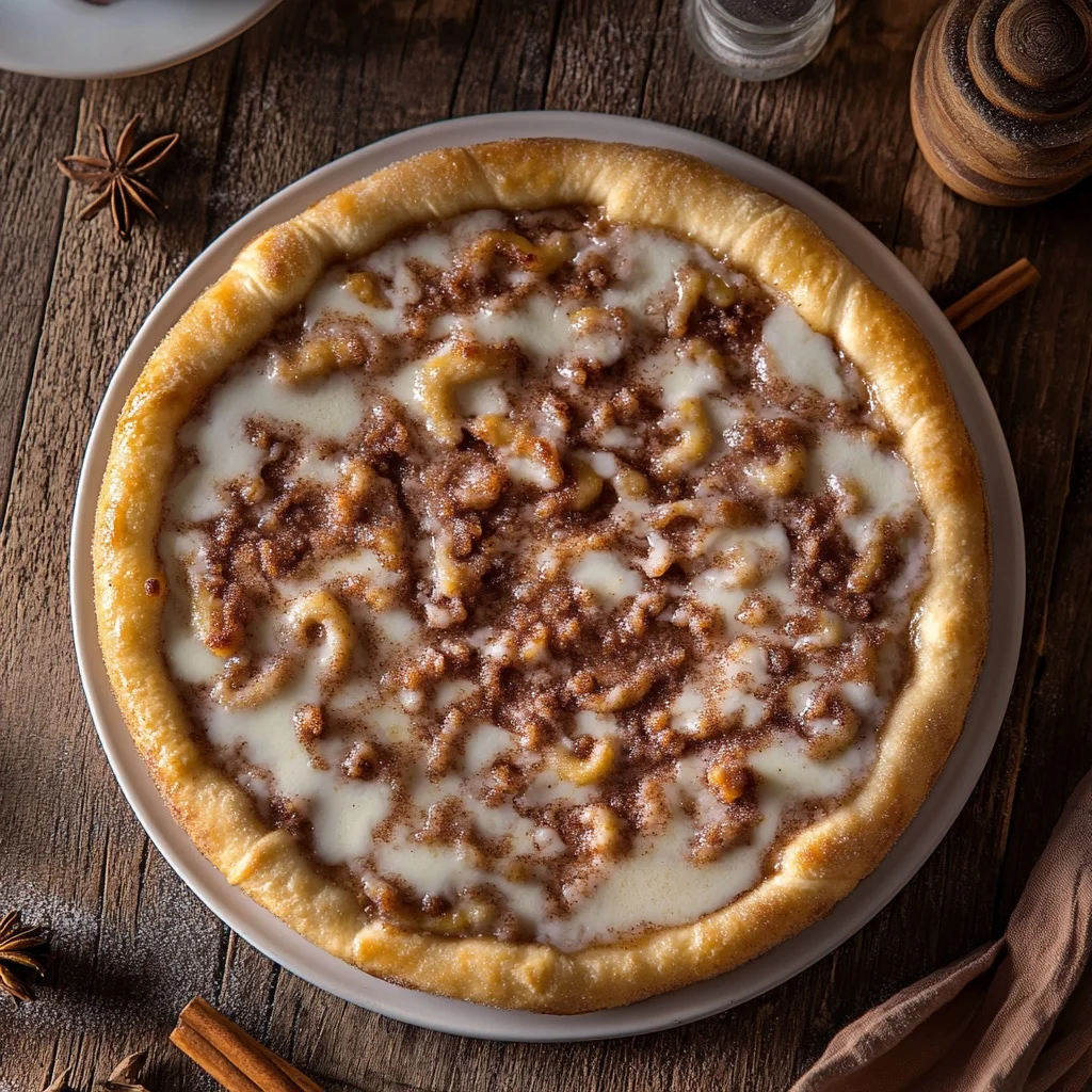cinnamon-sugar pizza made with crescent rolls ingredients