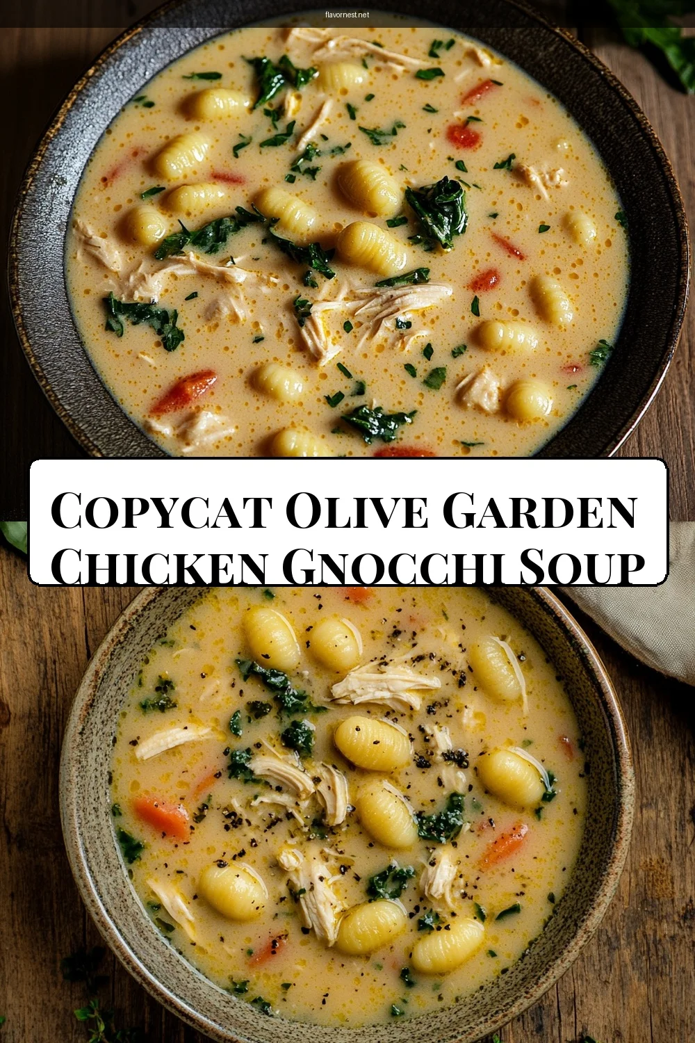 copycat olive garden chicken gnocchi soup pin