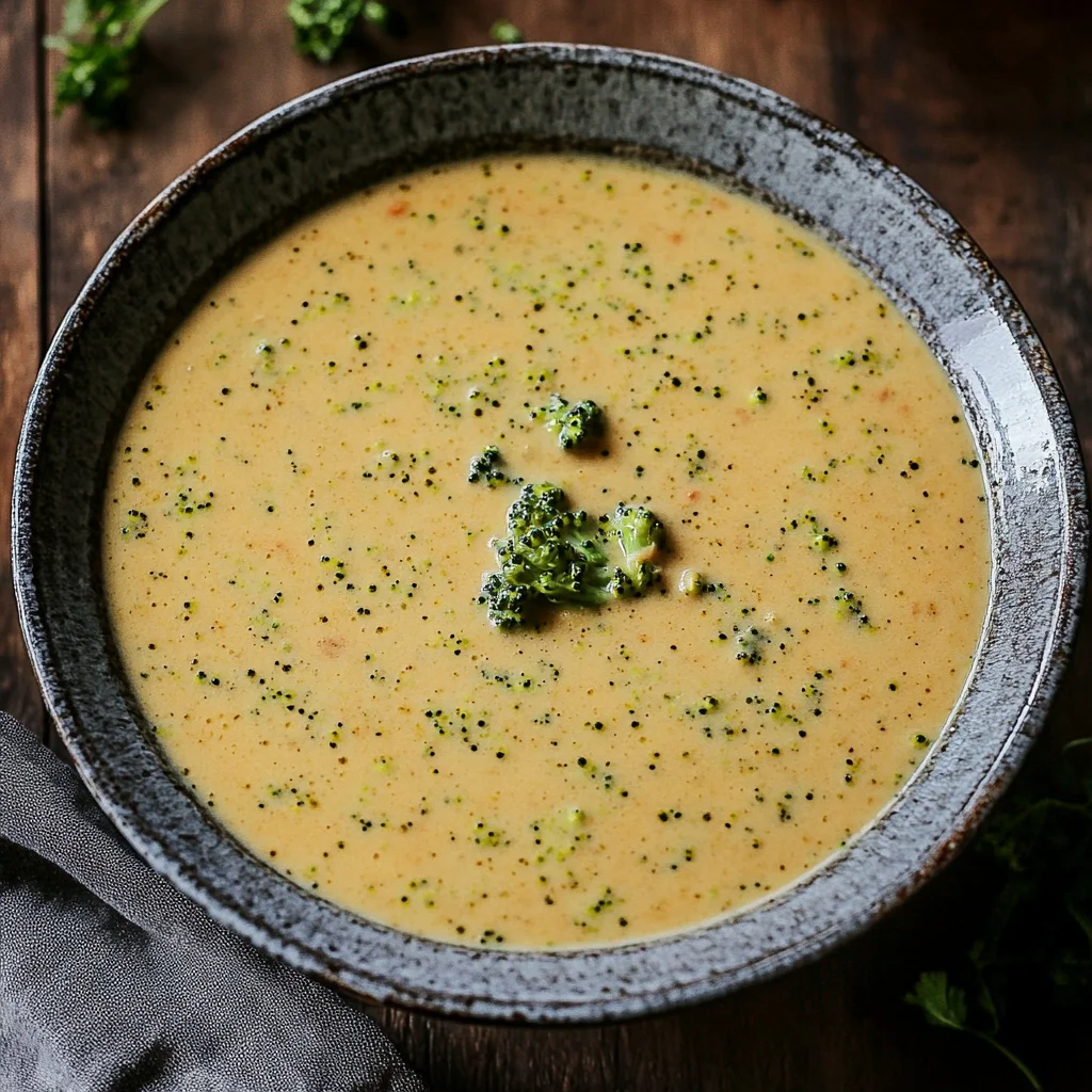 copycat panera broccoli cheddar soup serving suggestion