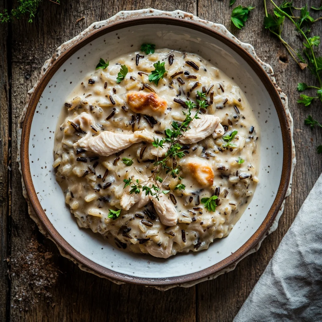 creamy chicken and wild rice casserole serving suggestion