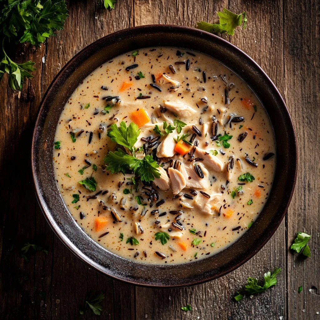 creamy chicken and wild rice soup
