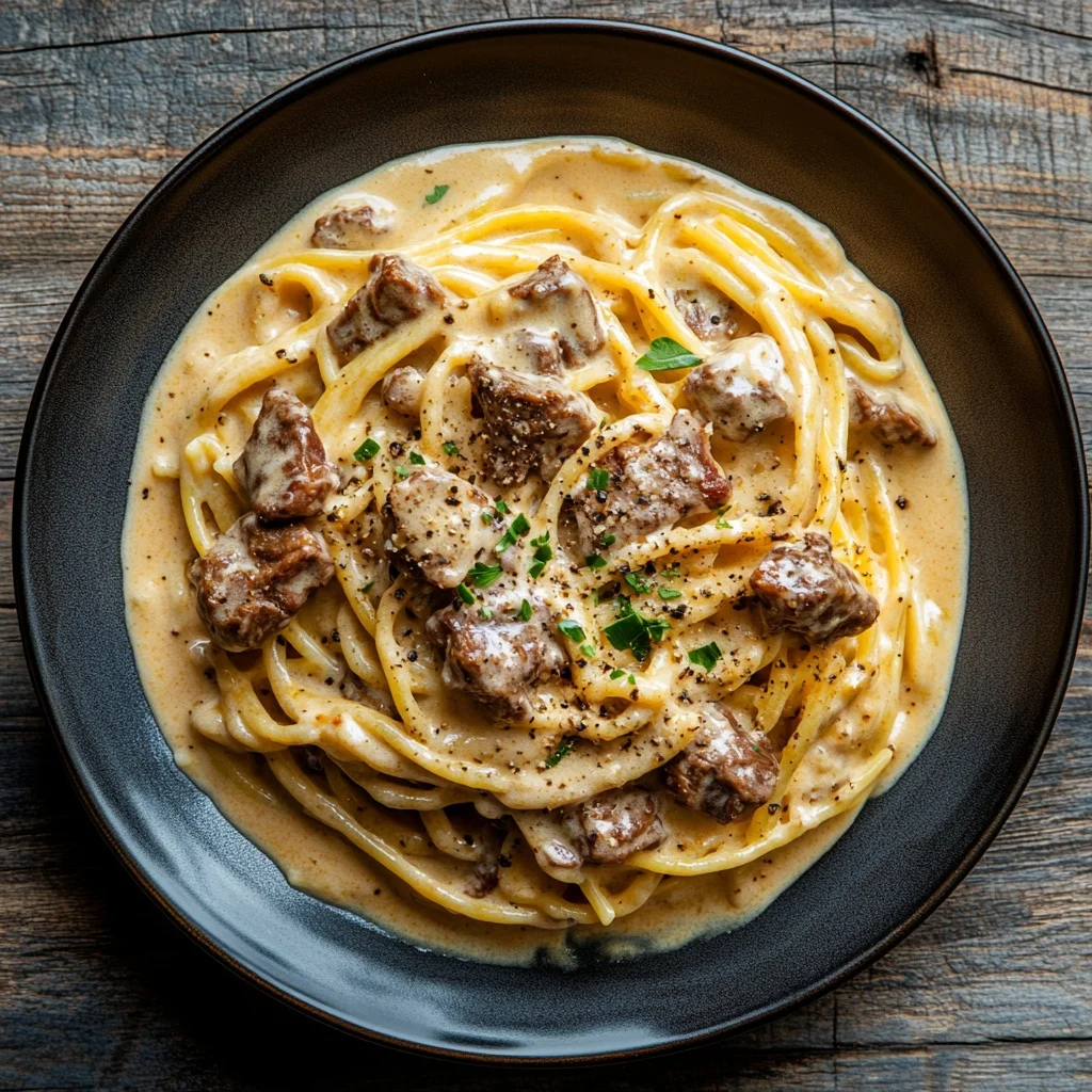 creamy high protein beef pasta ingredients