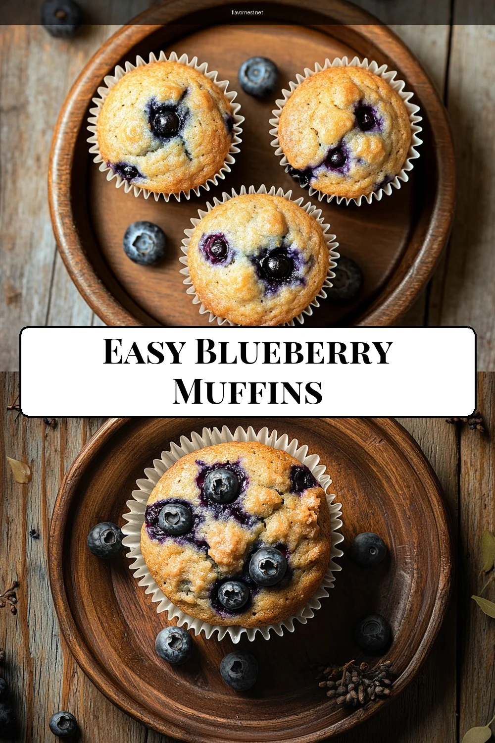 easy blueberry muffin recipe pin