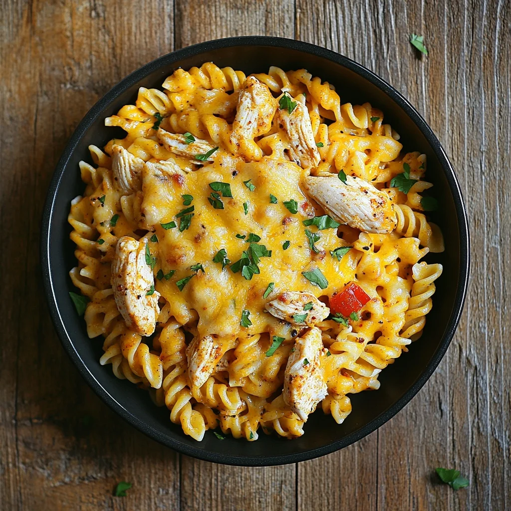 easy cheesy cajun chicken rotini skillet ingredients