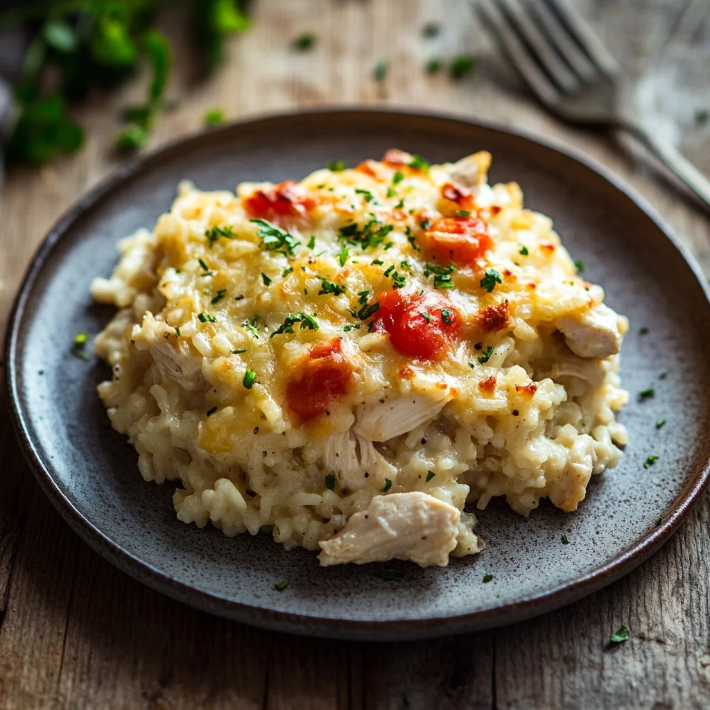 easy chicken and rice casserole serving suggestion