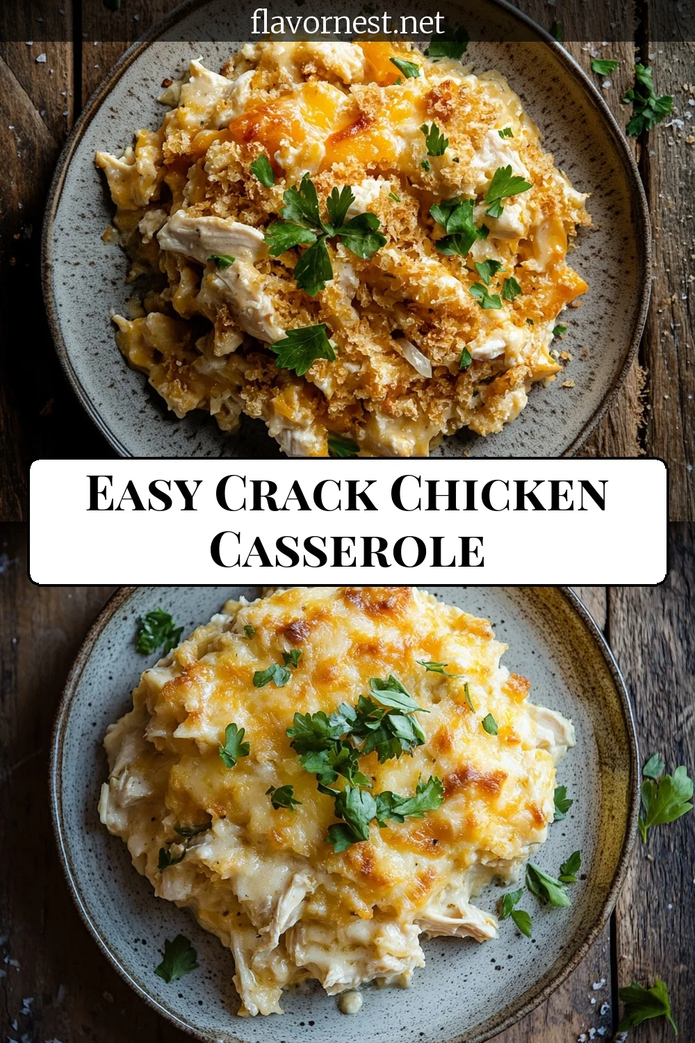 easy crack chicken casserole pin