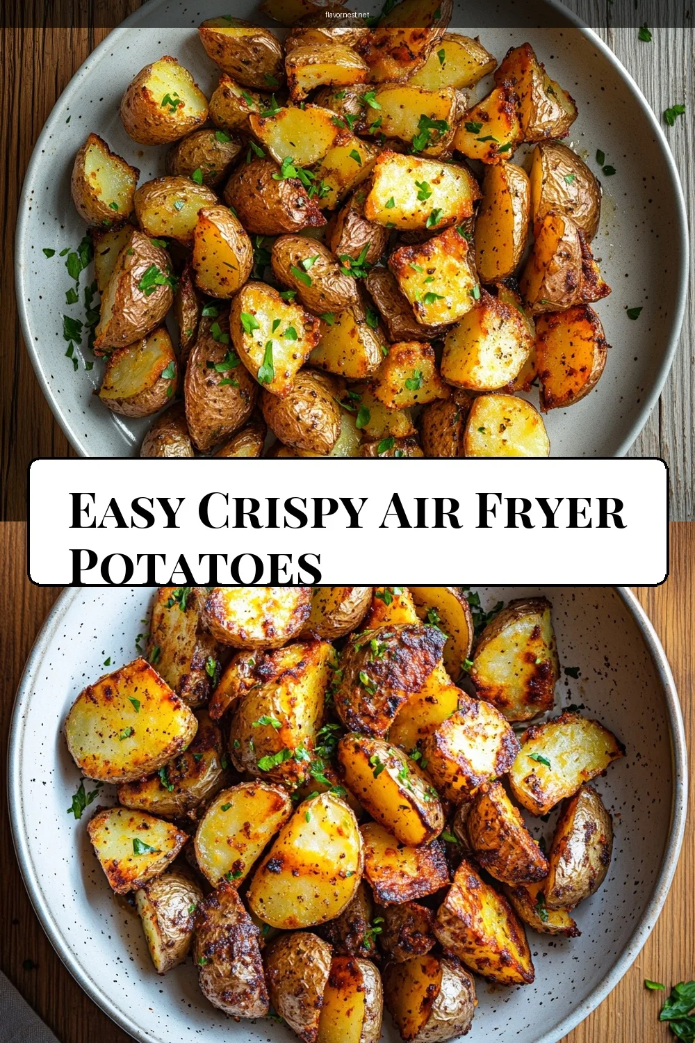 easy crispy air fryer potatoes pin