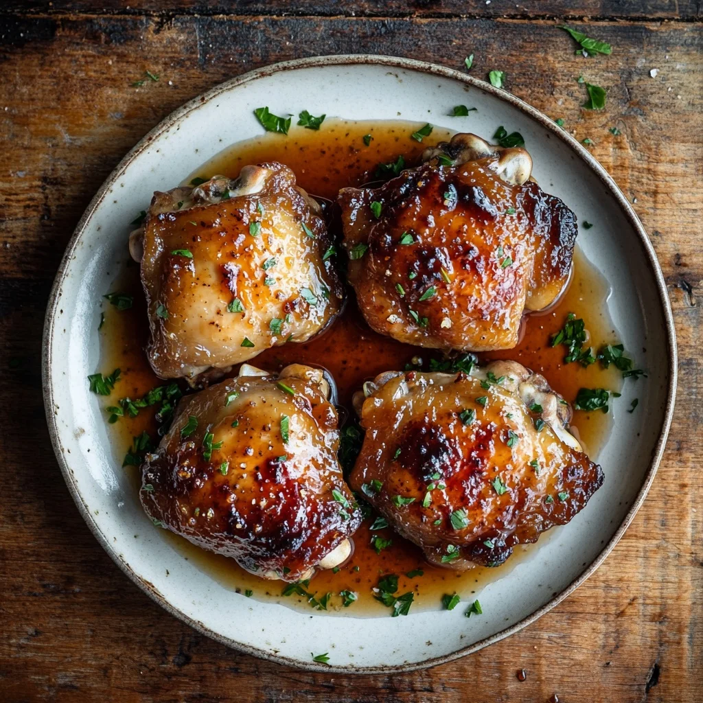 easy honey garlic chicken thighs (one pan dinner) serving suggestion
