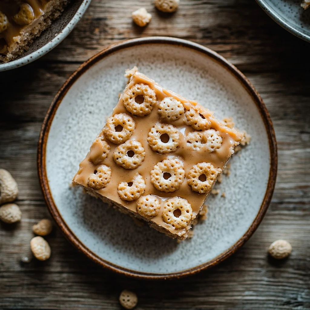 easy no-bake cheerio and peanut butter bars