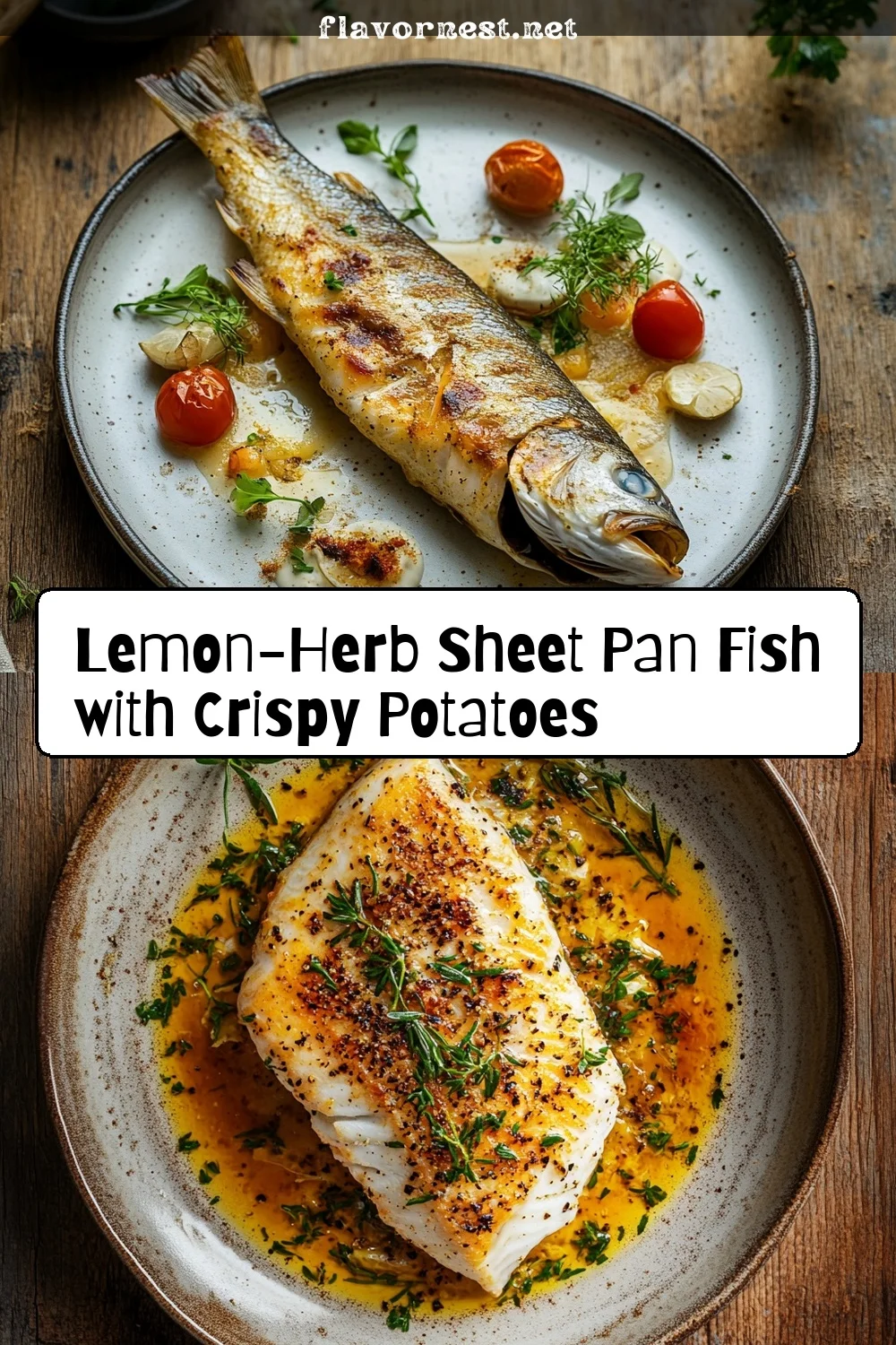 easy oven-baked fish dinner in 20 minutes pin