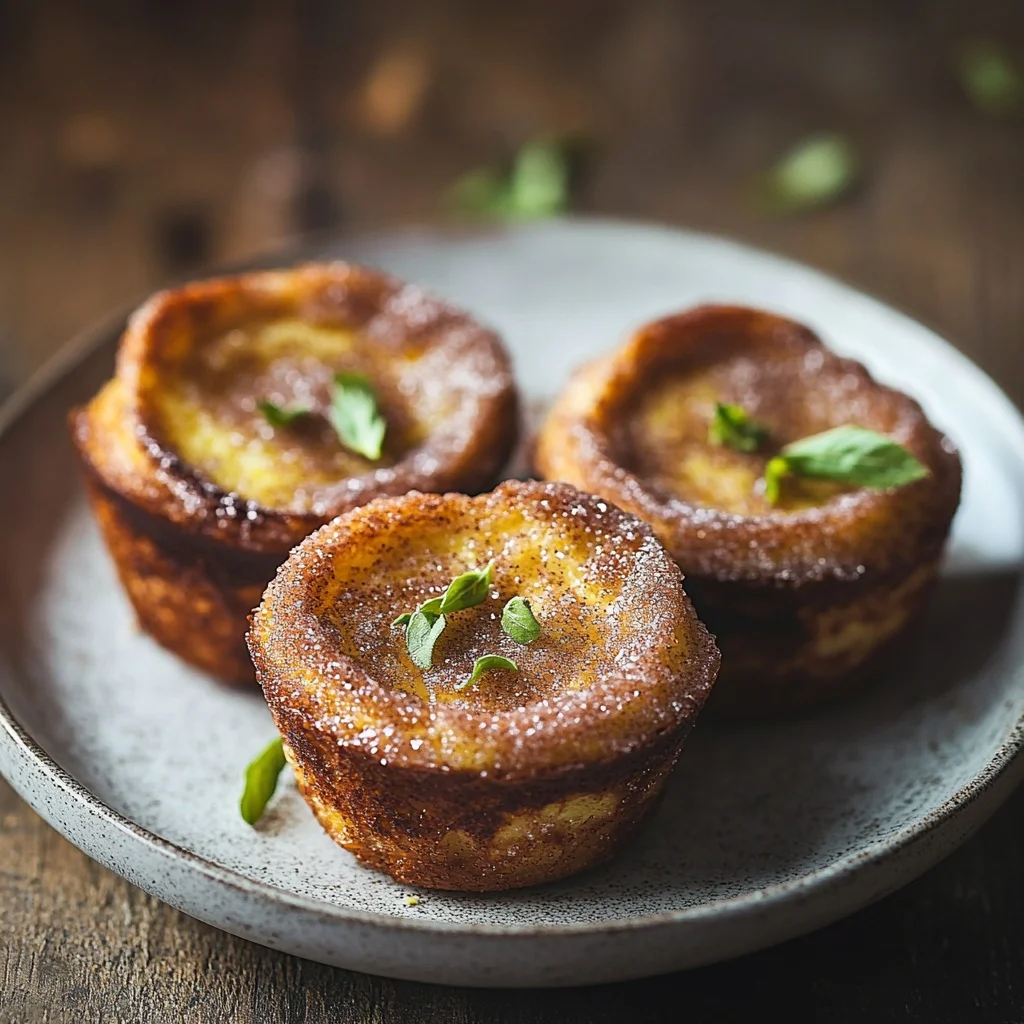 easy recipe for cinnamon sugar french toast muffins serving suggestion