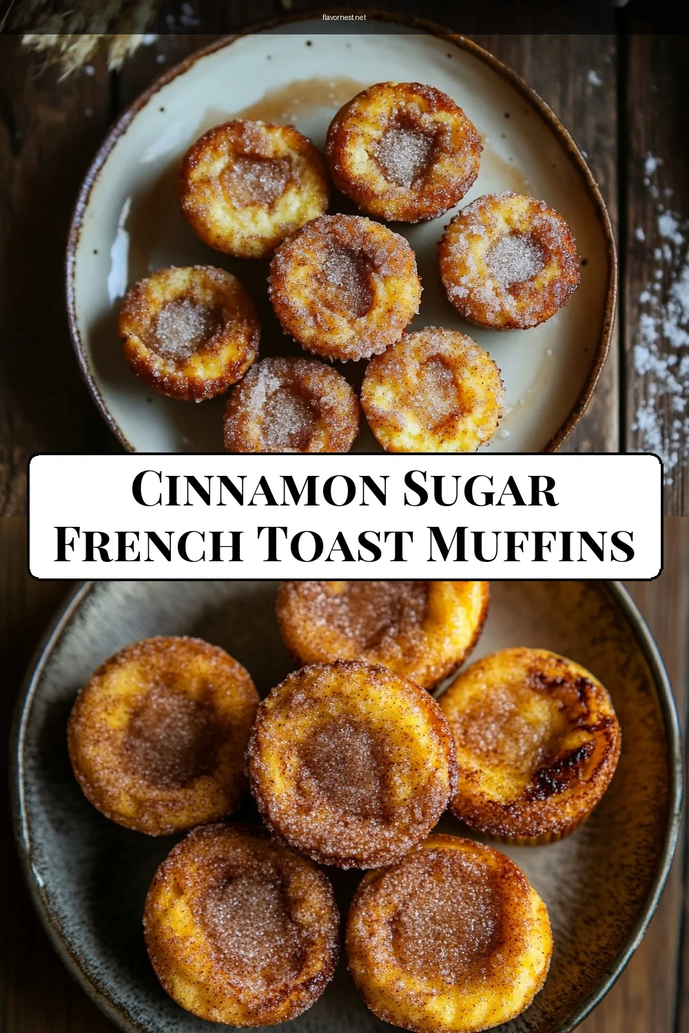 easy recipe for cinnamon sugar french toast muffins pin