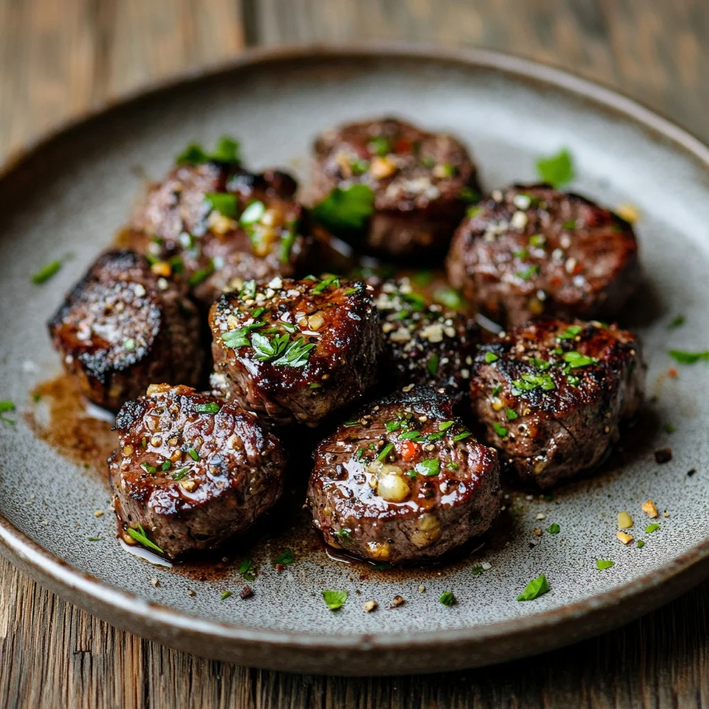 garlic butter steak bites in the air fryer ingredients