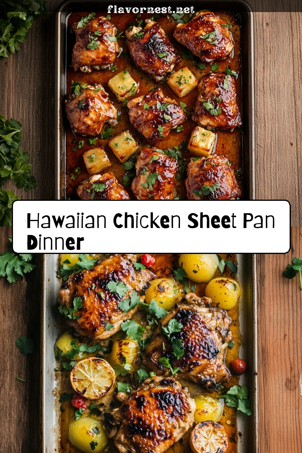 hawaiian chicken sheet pan pin