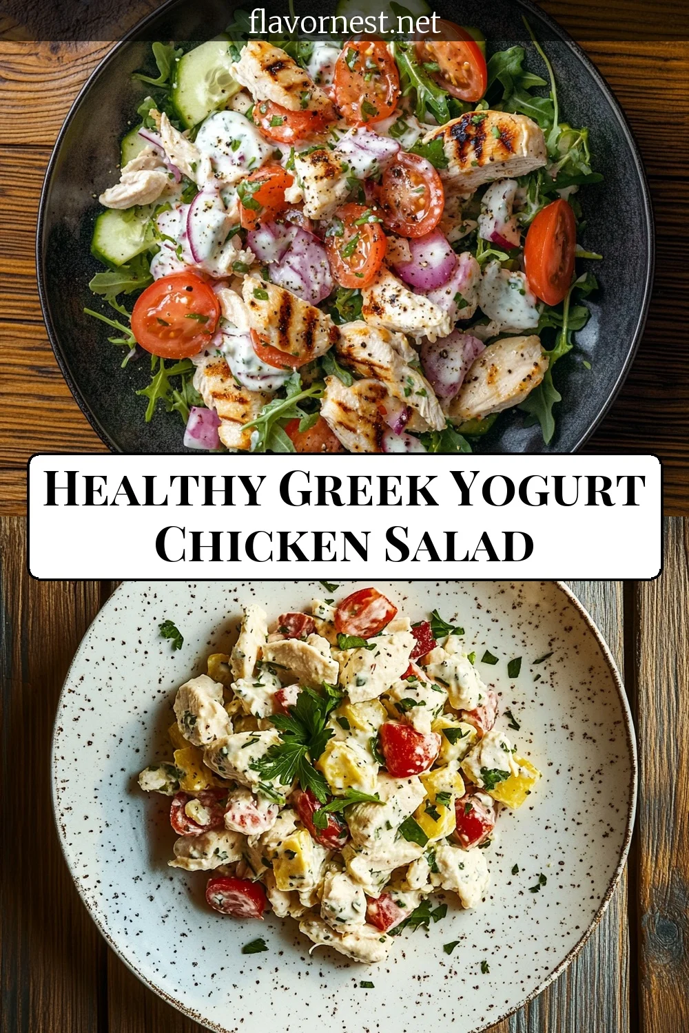 healthy greek yogurt chicken salad pin