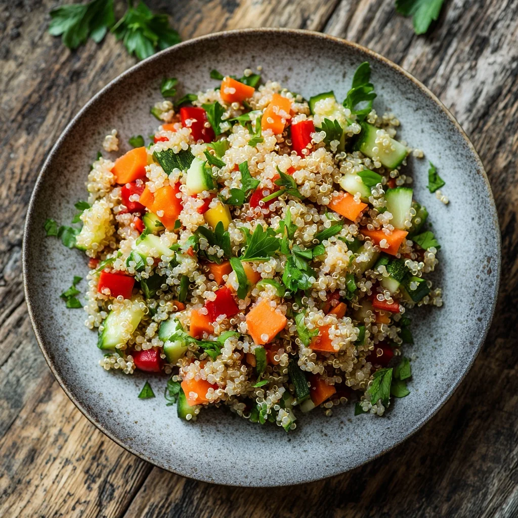 healthy quinoa salad with veggies